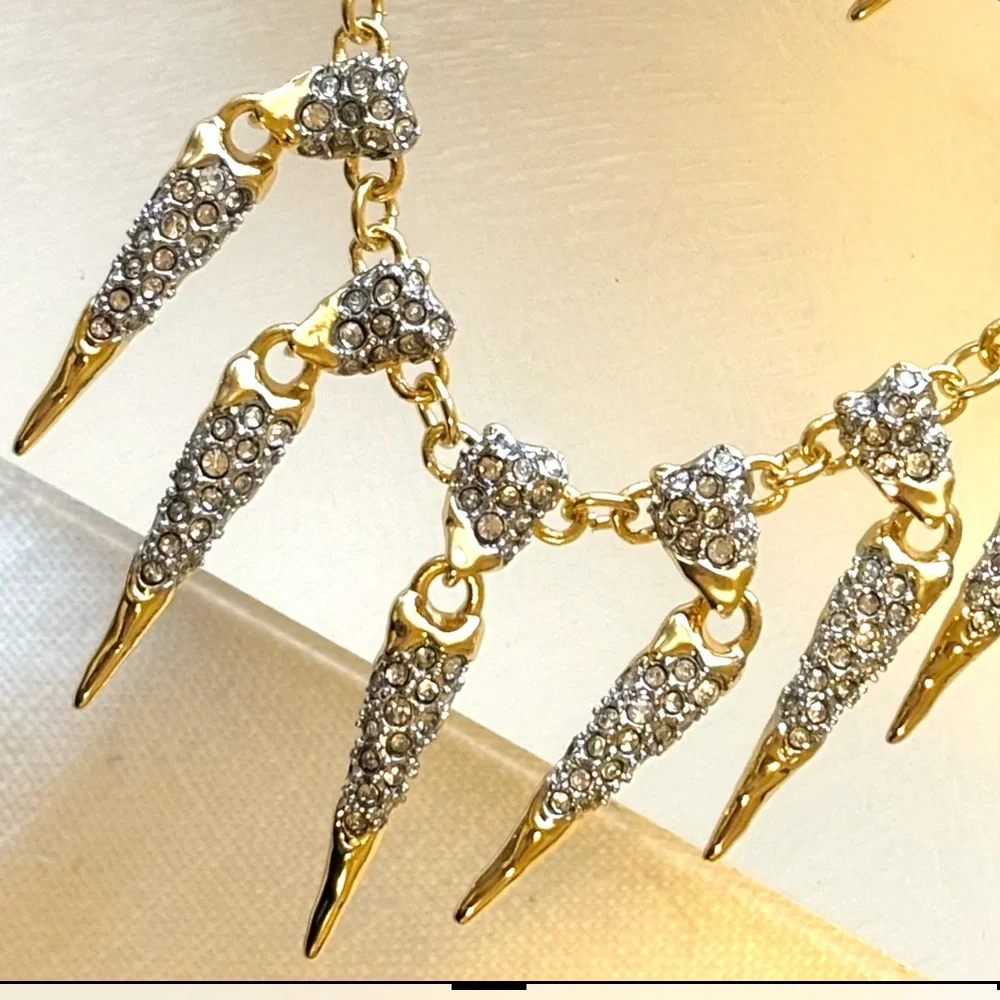 ALEXIS BITTAR • Solanales Crystal Spear Layered Fringe Necklace